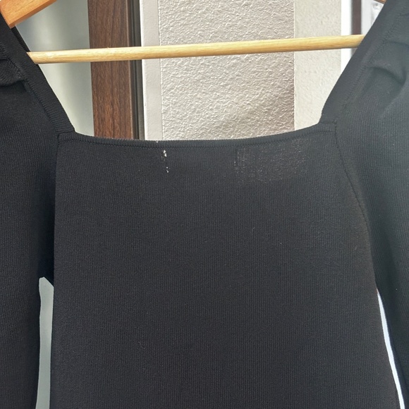 Express x Negin Mirsalehi Fitted Puff Sleeve Dress - Black Size S - Picture 7 of 9